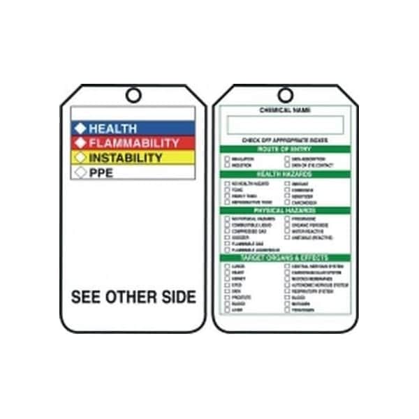 Accuform Caution, RP-Plastic, 3-1/4 in Width, 3/8 in Height, , 25 PK THS601PTP - main